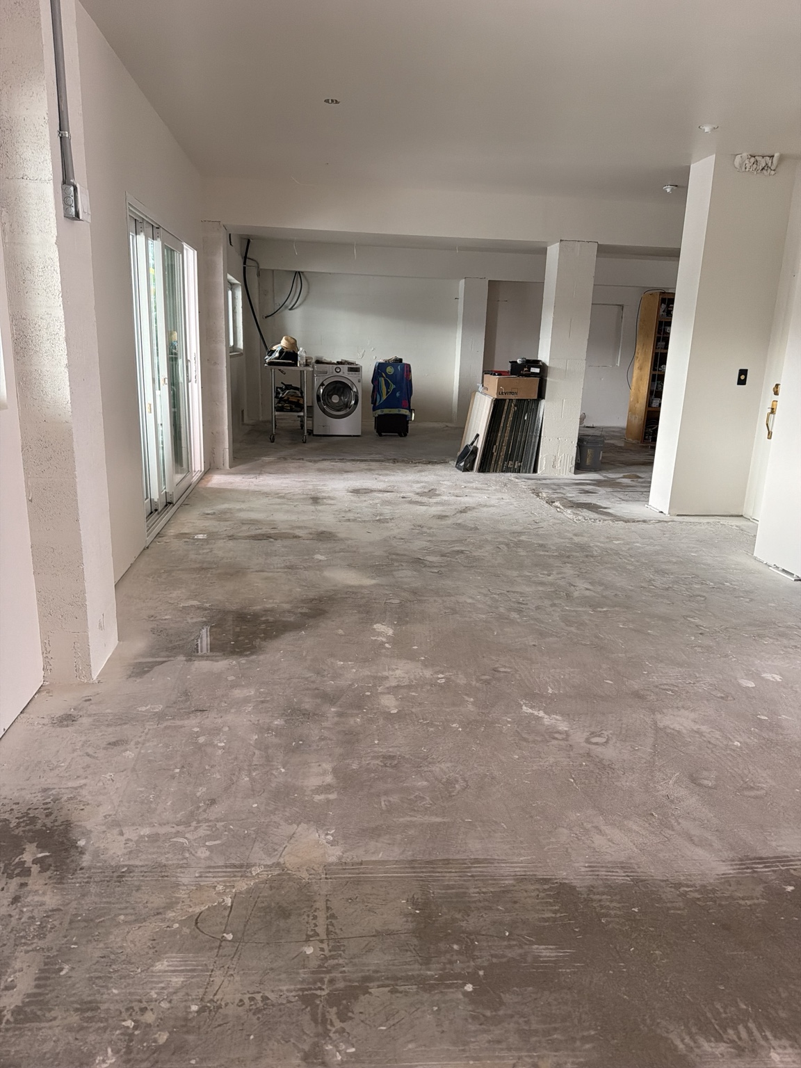 Guillen’s interior remodeling work showing walls and ceiling